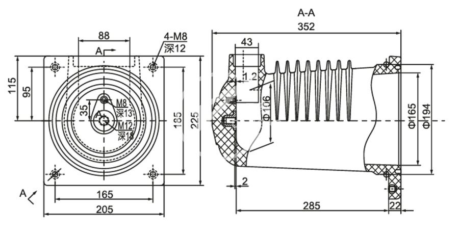 117_觸頭盒 630A～1600A CHZ1-20／225×205_2_第37頁(yè)_24kV配套件系列.jpg